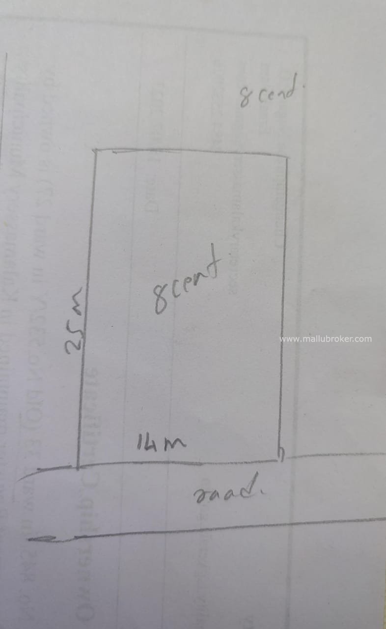 8cent land for sale maradu @ 10.75 lacs.